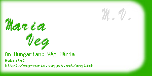 maria veg business card