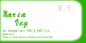 maria veg business card